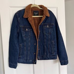 Fuzzy sunrise kingdom jean jacket